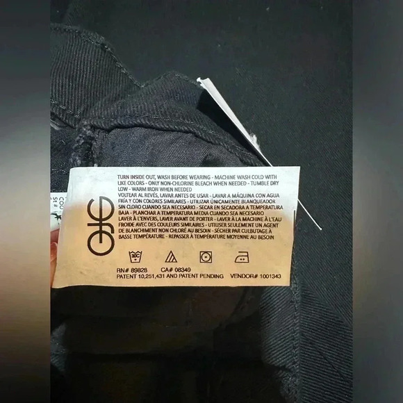 Sam Edelman Women’s  Codie Jeans Button Fly High Rise Wide Leg Ankle Black Sz 30 - Picture 6 of 10